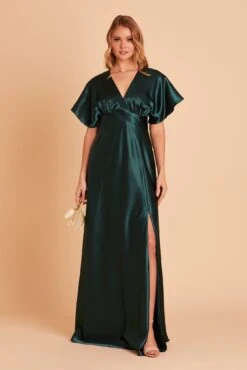 Jesse Shiny Satin Dress - Emerald -Elegance Bridal Store BIRDY GREY JESSE BRIDESMAID DRESS EMERALD 04