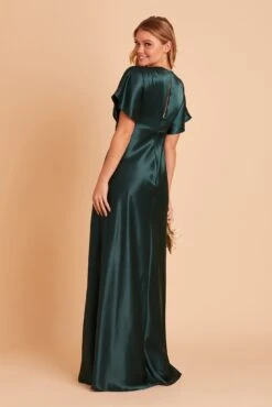 Jesse Shiny Satin Dress - Emerald -Elegance Bridal Store BIRDY GREY JESSE BRIDESMAID DRESS EMERALD 06