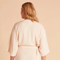 Karen Robe - Champagne -Elegance Bridal Store BIRDY GREY KAREN PLUS SIZE BRIDESMAID KIMONO ROBE TMS LIVE PREVIEW CHAMPAGNE 01