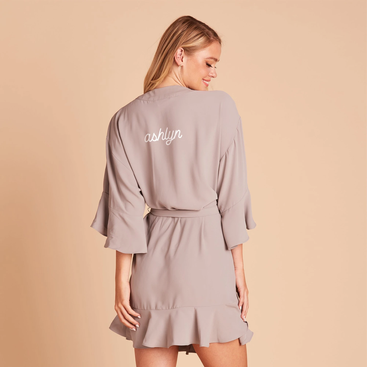 Kenny Ruffle Robe - Gray 5 Kenny Ruffle Robe - Gray - Image 3