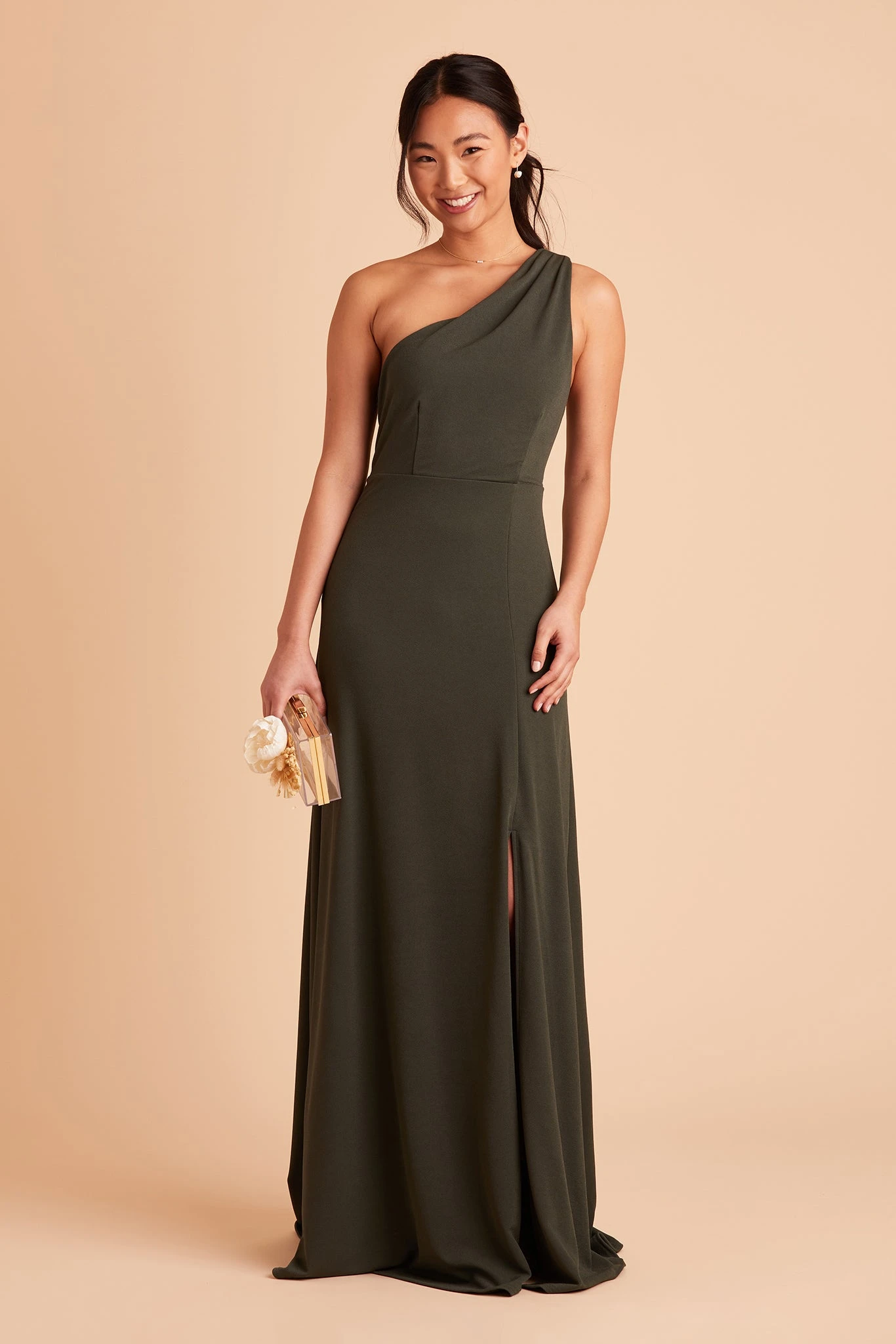 Kira Crepe Dress - Olive 9 Kira Crepe Dress - Olive - Image 7