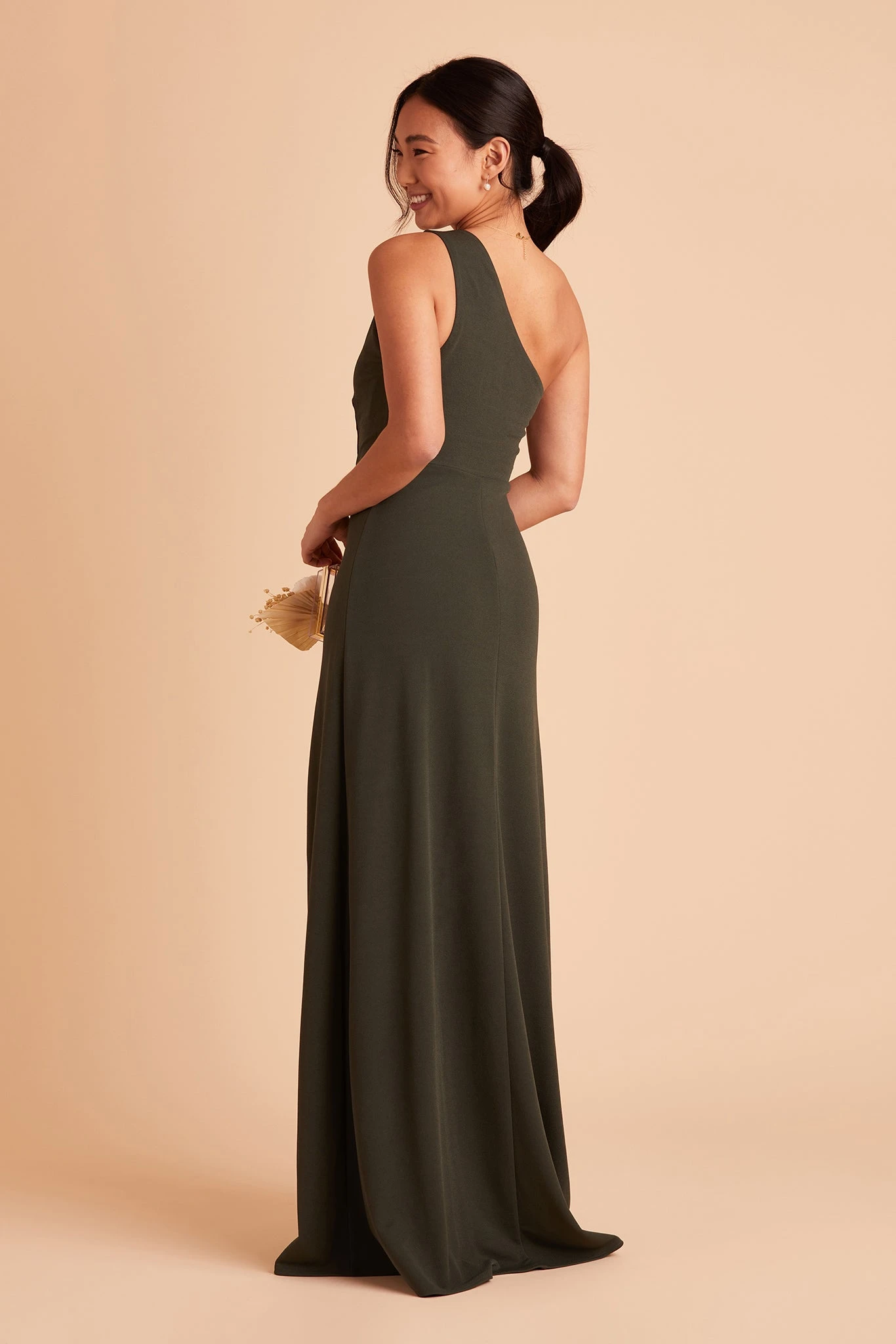Kira Crepe Dress - Olive 12 Kira Crepe Dress - Olive - Image 10
