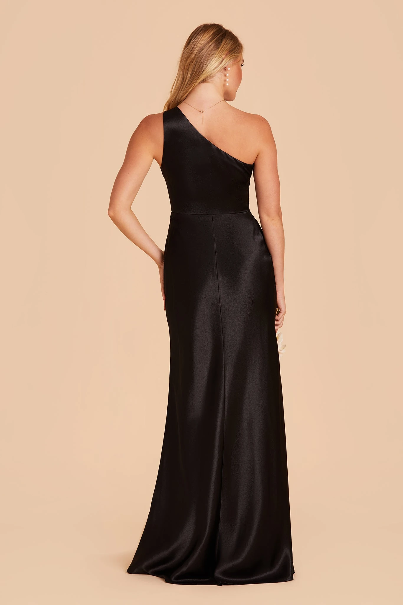 Kira Shiny Satin Dress - Black 8 Kira Shiny Satin Dress - Black - Image 6