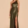 Kira Shiny Satin Dress - Olive 1 Kira Shiny Satin Dress - Olive -Elegance Bridal Store BIRDY GREY KIRA SATIN BRIDESMAID DRESS OLIVE 03