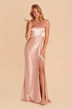 Kira Shiny Satin Dress - Rose Gold -Elegance Bridal Store BIRDY GREY KIRA SATIN BRIDESMAID DRESS ROSEGOLD 03