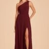 Kira Dress - Cabernet -Elegance Bridal Store BIRDY GREY KIRA SLIT CHIFFON BRIDESMAID DRESS CABERNET 01