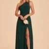 Kira Dress - Emerald -Elegance Bridal Store BIRDY GREY KIRA SLIT CHIFFON BRIDESMAID DRESS EMERALD 01