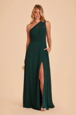 Kira Dress - Emerald 26 Kira Dress - Emerald -Elegance Bridal Store BIRDY GREY KIRA SLIT CHIFFON BRIDESMAID DRESS EMERALD 04