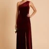 Kira Velvet Dress - Cabernet -Elegance Bridal Store BIRDY GREY KIRA VELVET BRIDESMAID DRESS CABERNET 01