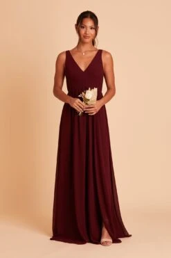 Laurie Empire Dress - Cabernet -Elegance Bridal Store BIRDY GREY LAURIE MATERNITY BRIDESMAID DRESS CABERNET 02