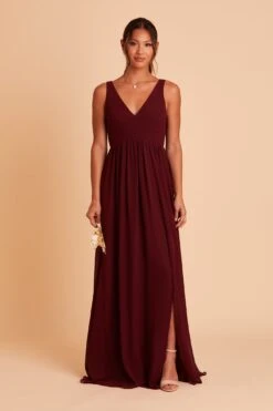 Laurie Empire Dress - Cabernet -Elegance Bridal Store BIRDY GREY LAURIE MATERNITY BRIDESMAID DRESS CABERNET 03