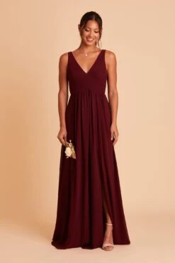 Laurie Empire Dress - Cabernet -Elegance Bridal Store BIRDY GREY LAURIE MATERNITY BRIDESMAID DRESS CABERNET 04