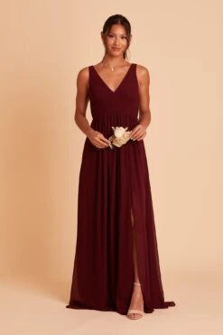 Laurie Empire Dress - Cabernet -Elegance Bridal Store BIRDY GREY LAURIE MATERNITY BRIDESMAID DRESS CABERNET 07