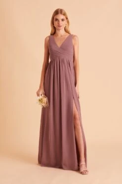 Laurie Empire Dress - Dark Mauve 19 Laurie Empire Dress - Dark Mauve -Elegance Bridal Store BIRDY GREY LAURIE MATERNITY BRIDESMAID DRESS DARK MAUVE 01 1