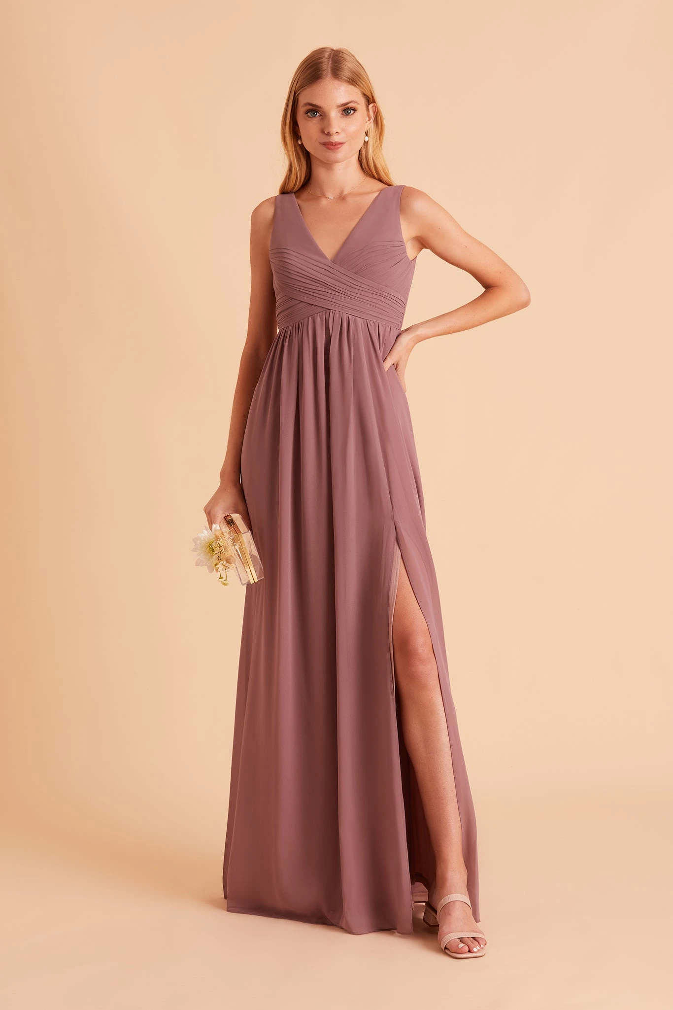 Laurie Empire Dress - Dark Mauve 5 Laurie Empire Dress - Dark Mauve - Image 3