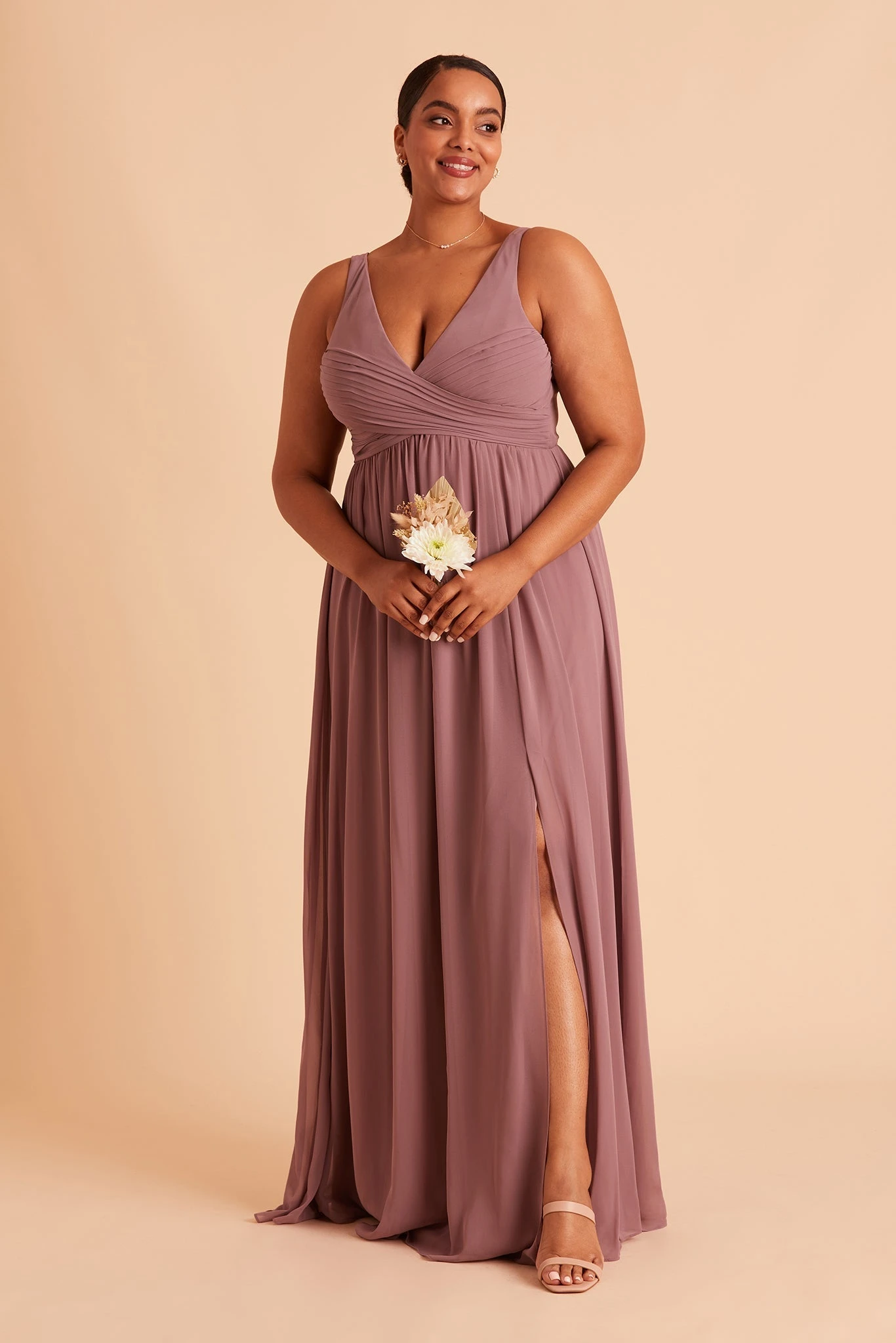 Laurie Empire Dress - Dark Mauve 3 Laurie Empire Dress - Dark Mauve