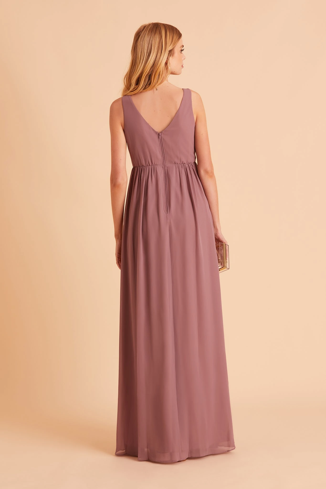 Laurie Empire Dress - Dark Mauve 9 Laurie Empire Dress - Dark Mauve - Image 7