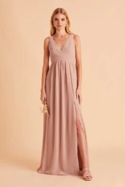 Laurie Empire Dress - Taupe -Elegance Bridal Store BIRDY GREY LAURIE MATERNITY BRIDESMAID DRESS TAUPE 12