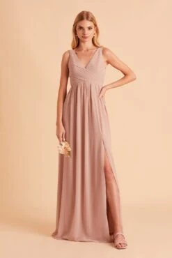 Laurie Empire Dress - Taupe -Elegance Bridal Store BIRDY GREY LAURIE MATERNITY BRIDESMAID DRESS TAUPE 13