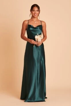 Lisa Long Shiny Satin Dress - Emerald 19 Lisa Long Shiny Satin Dress - Emerald -Elegance Bridal Store BIRDY GREY LISA BRIDESMAID DRESS EMERALD 01 f0152085 18fa 49bd bcad a0e6b2d13c90