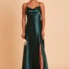 Lisa Long Shiny Satin Dress - Emerald 2 Lisa Long Shiny Satin Dress - Emerald -Elegance Bridal Store BIRDY GREY LISA BRIDESMAID DRESS EMERALD 03 81a713b5 49fb 46ef b02f 2eba337797ba