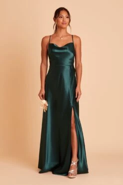 Lisa Long Shiny Satin Dress - Emerald 18 Lisa Long Shiny Satin Dress - Emerald -Elegance Bridal Store BIRDY GREY LISA BRIDESMAID DRESS EMERALD 04 1448e1af c235 4f7a b099 326bb8ddeed4