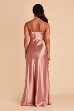 Lisa Long Shiny Satin Dress - Desert Rose 19 Lisa Long Shiny Satin Dress - Desert Rose -Elegance Bridal Store BIRDY GREY LISA LONG SATIN BRIDESMAID DRESS DESERT ROSE 06