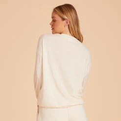 Crew Neck Sweatshirt - Vanilla Cream 24 Crew Neck Sweatshirt - Vanilla Cream -Elegance Bridal Store BIRDY GREY LOUNGEWEAR CREWNECK VANILLA CREAM 03