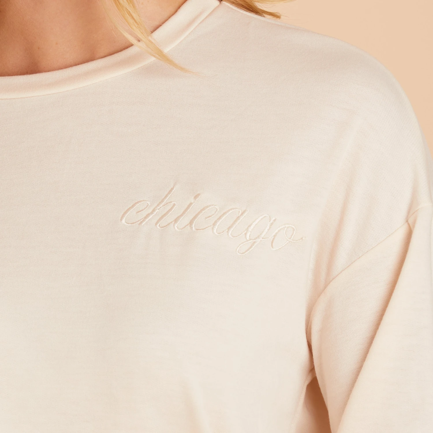 Crew Neck Sweatshirt - Vanilla Cream 7 Crew Neck Sweatshirt - Vanilla Cream - Image 5
