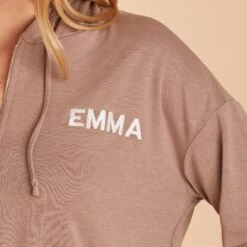 Zip Up Hoodie - Cocoa -Elegance Bridal Store BIRDY GREY LOUNGEWEAR HOODIE COCOA 07