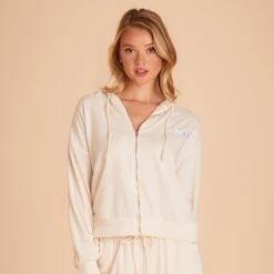 Zip Up Hoodie - Vanilla Cream