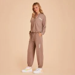 Sweatpants - Cocoa -Elegance Bridal Store BIRDY GREY LOUNGEWEAR SWEAT PANTS COCOA 02