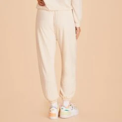 Sweatpants - Vanilla Cream -Elegance Bridal Store BIRDY GREY LOUNGEWEAR SWEAT PANTS VANILLA CREAM 03