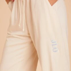 Sweatpants - Vanilla Cream -Elegance Bridal Store BIRDY GREY LOUNGEWEAR SWEAT PANTS VANILLA CREAM 06