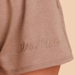 Sweat Shorts - Cocoa -Elegance Bridal Store BIRDY GREY LOUNGEWEAR SWEAT SHORTS COCOA 08