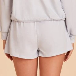 Sweat Shorts - Dusty Blue -Elegance Bridal Store BIRDY GREY LOUNGEWEAR SWEAT SHORTS DUSTY BLUE 03