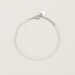 Tennis Bracelet - Silver -Elegance Bridal Store BIRDY GREY MIA BIJOUX STAINLESS TENNIS BRACELET SILVER 01