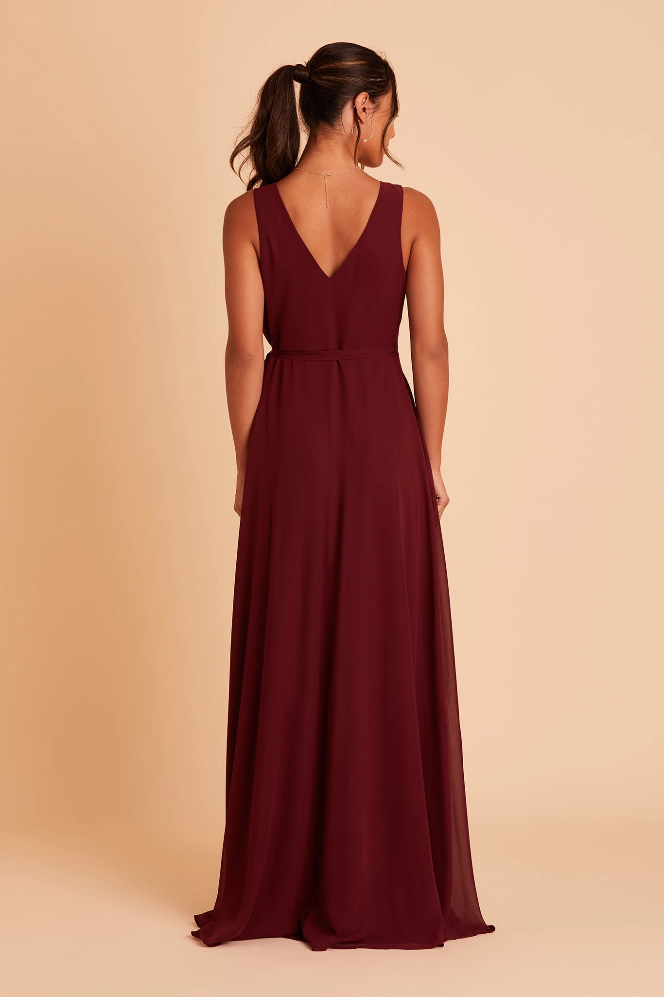 Minae Chiffon Dress - Cabernet 10 Minae Chiffon Dress - Cabernet - Image 8