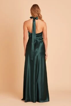 Monica Shiny Satin Dress - Emerald -Elegance Bridal Store BIRDY GREY MONICA BRIDESMAID DRESS EMERALD 06