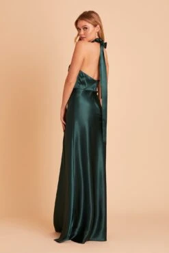Monica Shiny Satin Dress - Emerald -Elegance Bridal Store BIRDY GREY MONICA BRIDESMAID DRESS EMERALD 07