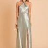 Monica Shiny Satin Dress - Sage -Elegance Bridal Store BIRDY GREY MONICA BRIDESMAID DRESS SAGE 03