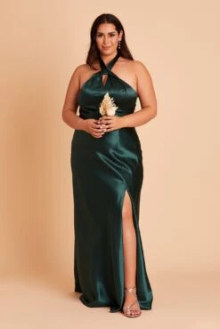 Monica Shiny Satin Dress - Emerald -Elegance Bridal Store BIRDY GREY MONICA PLUS SIZE BRIDESMAID DRESS EMERALD 02 5f59a0f4 5b2a 4f5b ab99 1363b20b686d