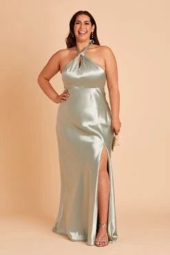 Monica Shiny Satin Dress - Sage 25 Monica Shiny Satin Dress - Sage -Elegance Bridal Store BIRDY GREY MONICA PLUS SIZE BRIDESMAID DRESS SAGE 05 8d64f9d1 27d6 428b 915f 507067d7c35a