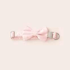 Sadie Dog Bow Tie Collar - Sheen Pale Pink