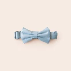 Sadie Dog Bow Tie Collar - Sheen Light Blue