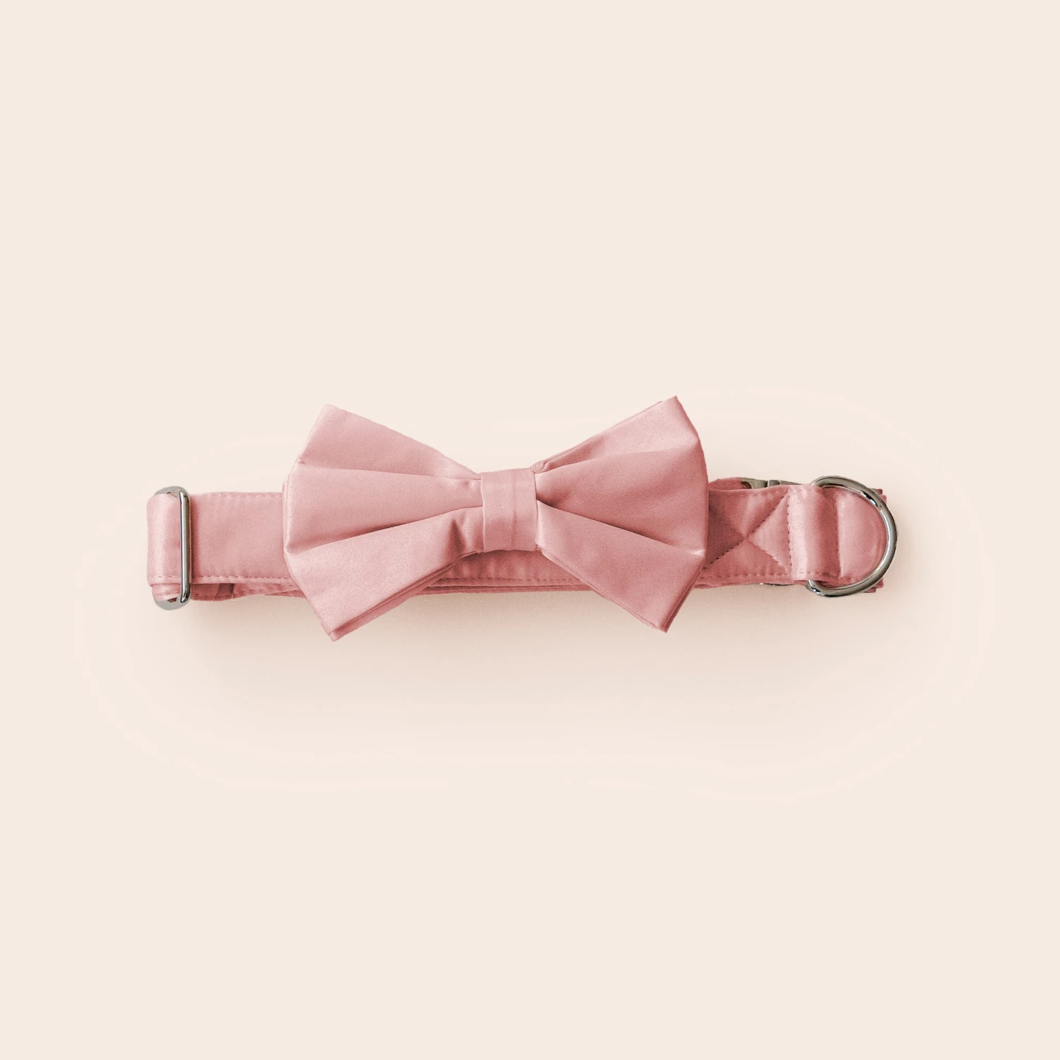 Sadie Dog Bow Tie Collar - Sheen Light Pink 3 Sadie Dog Bow Tie Collar - Sheen Light Pink