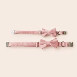 Sadie Dog Bow Tie Collar - Sheen Light Pink 7 Sadie Dog Bow Tie Collar - Sheen Light Pink -Elegance Bridal Store BIRDY GREY MUGGSY DOG BOW TIE COLLAR DUSTY ROSE 03
