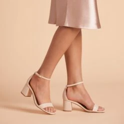 Natalie Chunky Heel - Almond 11 Natalie Chunky Heel - Almond -Elegance Bridal Store BIRDY GREY NATALIE SHOE ALMOND 02