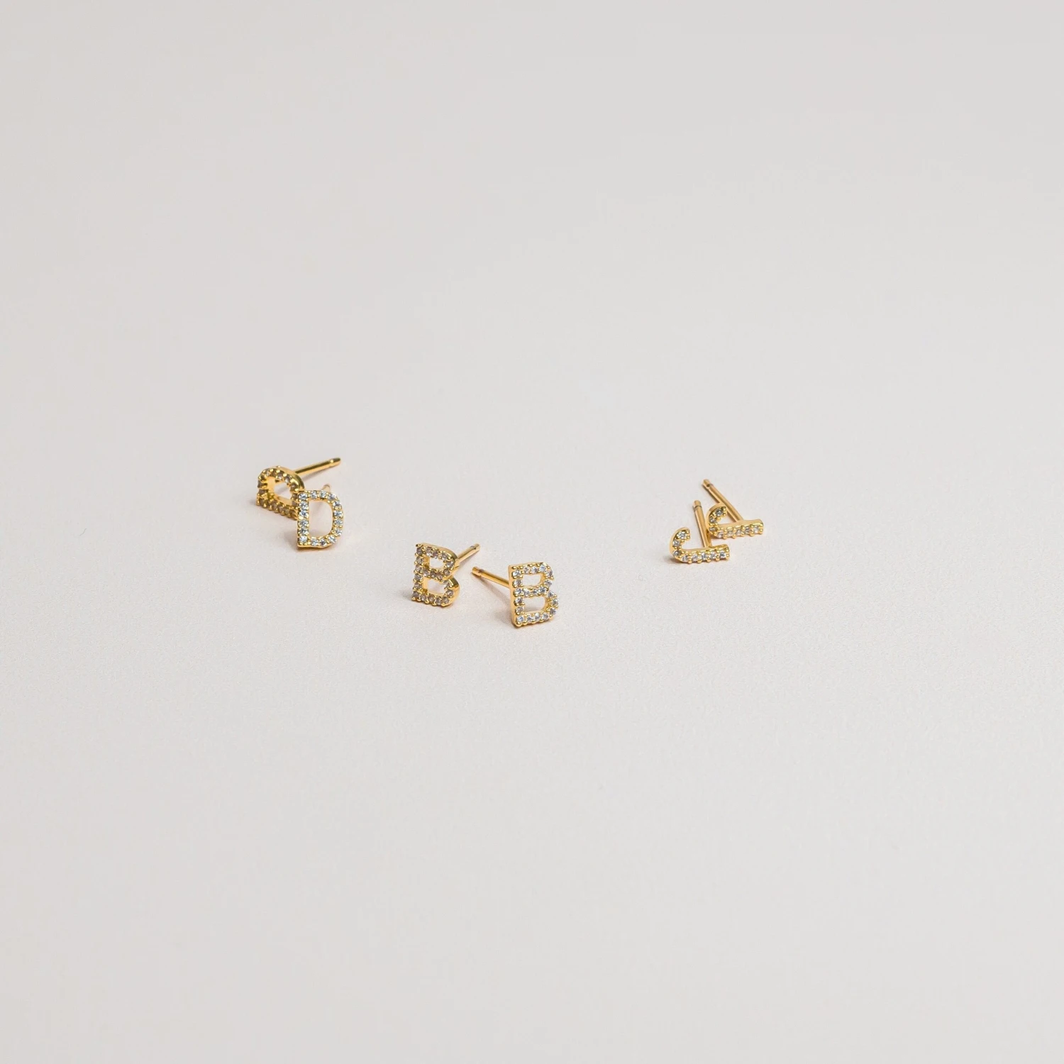 Pave Initial Earrings 3 Pave Initial Earrings