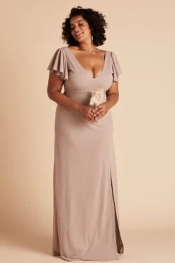 Hannah Crepe Dress - Taupe